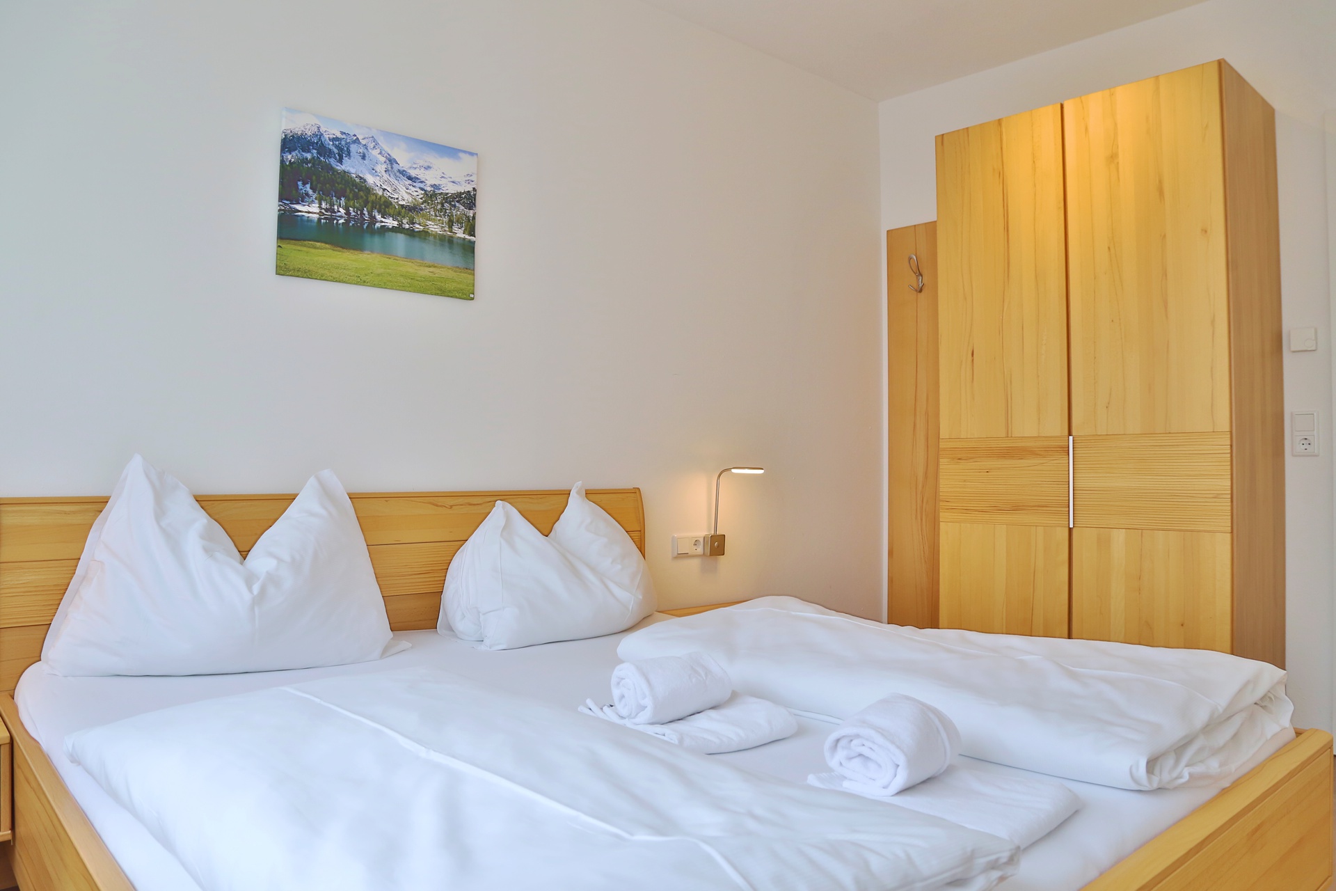 Schlafzimmer im Appartementhaus Bergblick Planai, Schladming